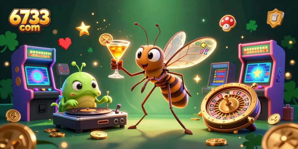 Experimente a diversão no cassino 6733 com um mascote em 3D e um DJ trilobite.