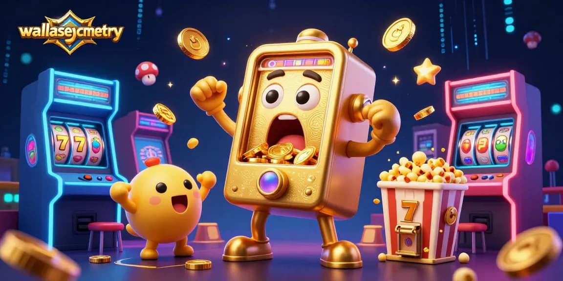 Experience jackpot excitement with wallaseycemetery's golden slot machine and vibrant gaming atmosphere.