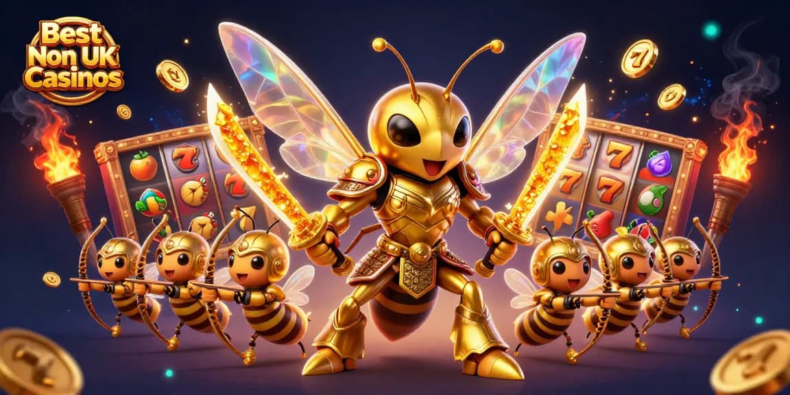 Experience the thrill with the Best Non UK Casinos showcasing vibrant slot games and creative characters.