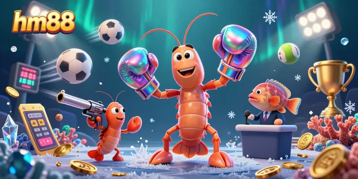 Experience vibrant gameplay at hm88 with dynamic sports characters and casino elements in a rich underwater scene.