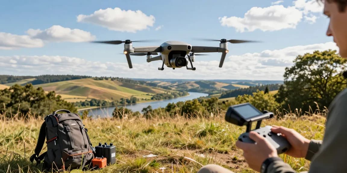 F168 drone soaring through a scenic landscape, capturing stunning aerial views