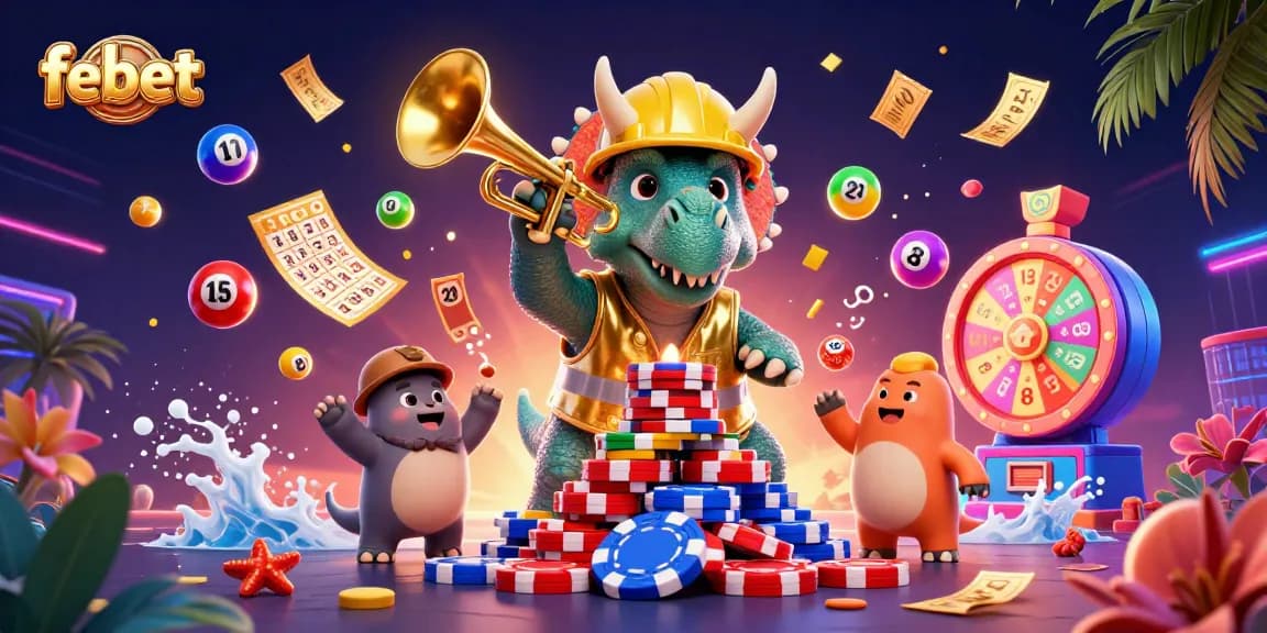 Experience febet gameplay with vibrant characters and dynamic lottery elements in a casino setting.