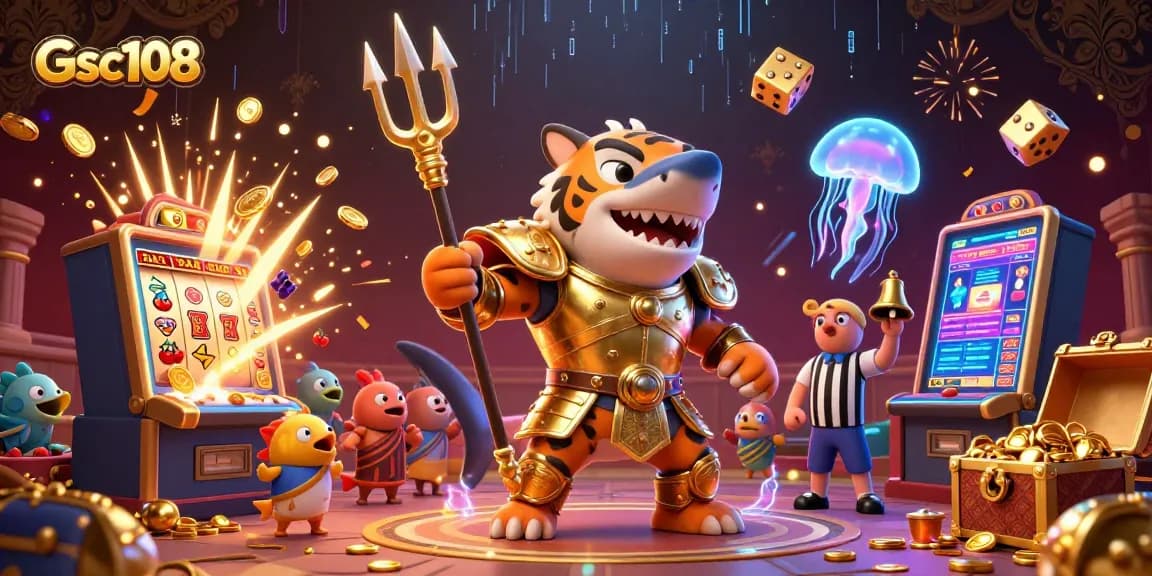 Experience Gsc108's vibrant underwater casino adventure with dynamic characters and thrilling gaming action.