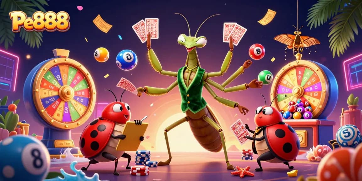 Engage in an immersive Pe888 online casino experience with vibrant characters and dynamic games.