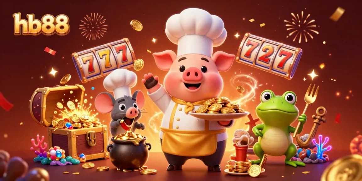 Experience exciting wins at hb88 with colorful slot reels and lively 3D characters.