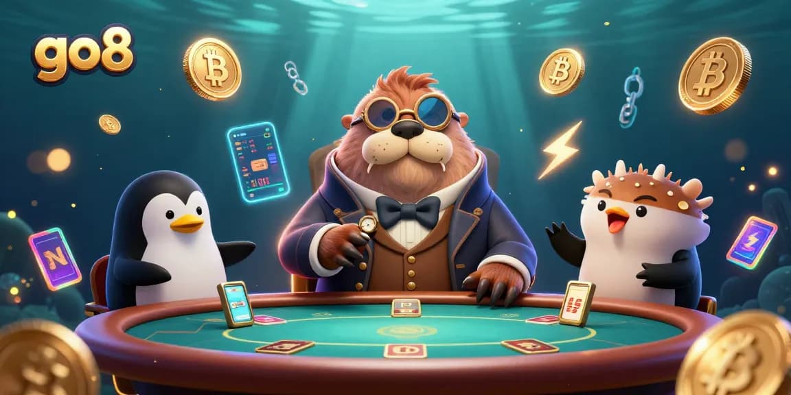 Join the thrilling action at go8 as the jolly walrus plays poker under the sea!