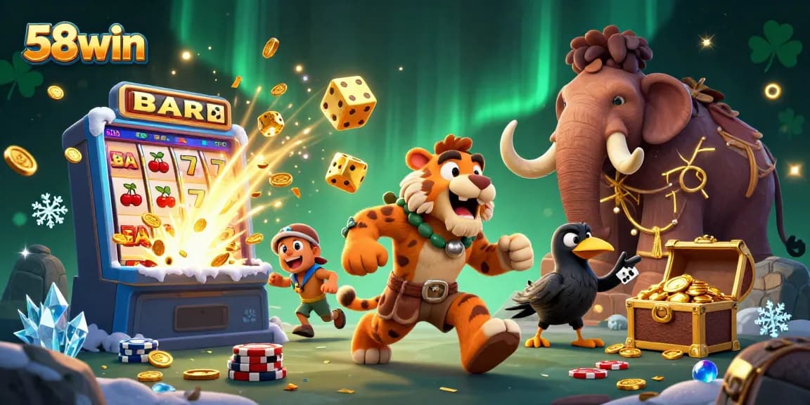 Experience the thrill of 58win with several games, vibrant graphics, and dynamic casino elements.