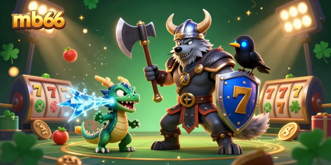 Engage in thrilling gameplay at mb66, featuring vibrant 3D elements like jackpot symbols and immersive characters.