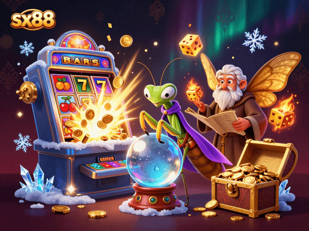 Experience thrilling gaming at sx88 with a fortune teller and slot machine bursting with jackpots