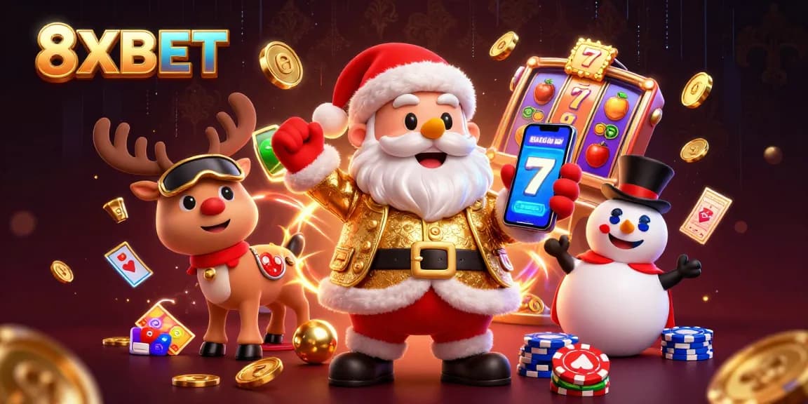 Engage with 8XBET to win jackpots with our fun and vibrant casino adventure art.