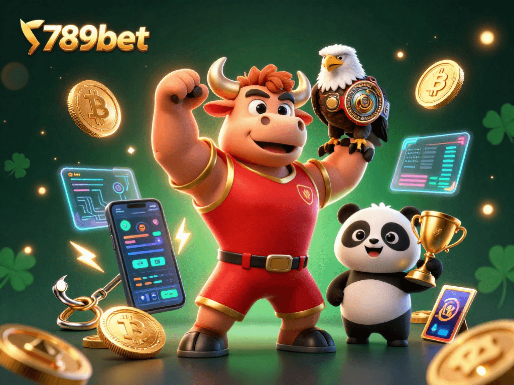 Engage with 789bet’s thrilling gaming scene showcasing victory and crypto elements.