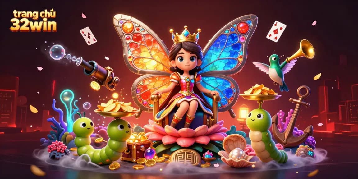 Experience the excitement of trang chủ 32win with this vibrant casino-themed illustration featuring dynamic characters and elements.