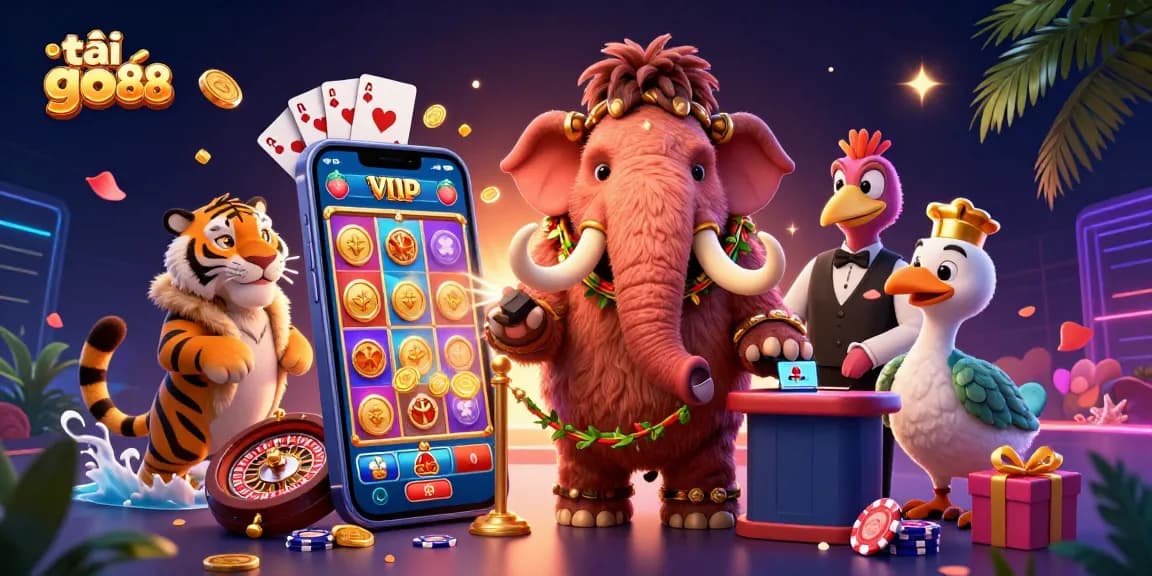 Experience excitement with tải go88 showcasing the vibrant casino world with engaging characters and dynamic games.