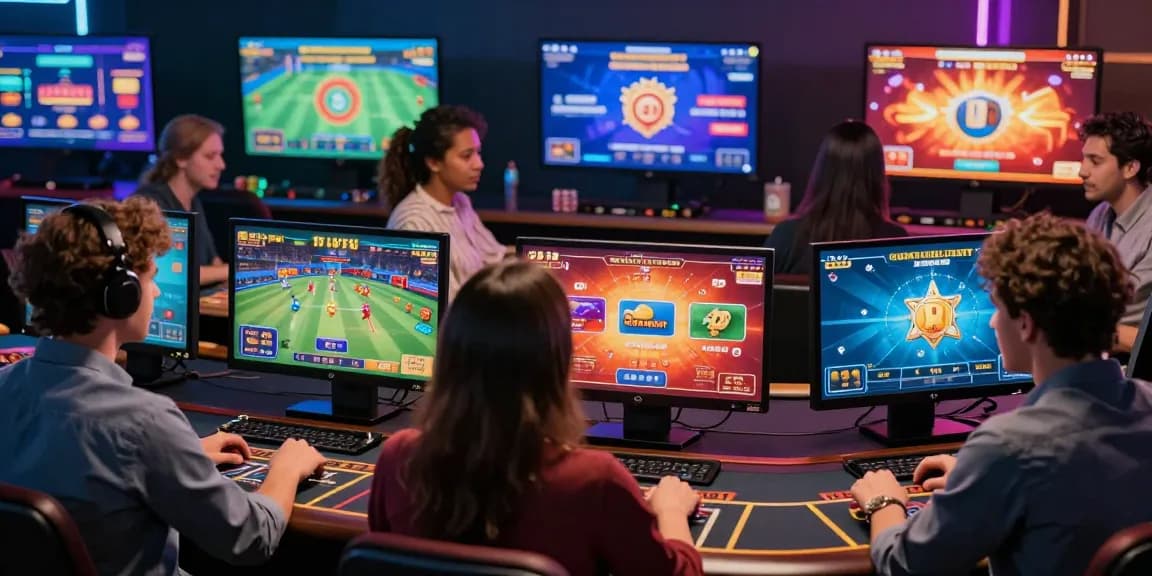 Exciting online gambling experience at BL555 with diverse players engaged in sports betting and casino games.