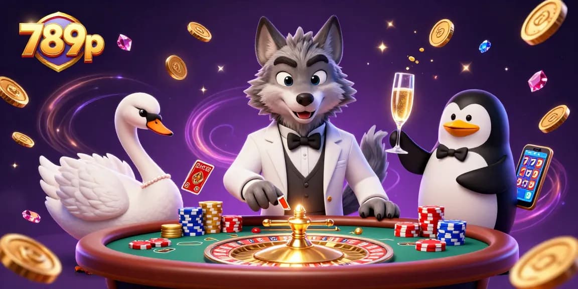 Experience the thrill of 789p with vibrant casino elements and animated characters.