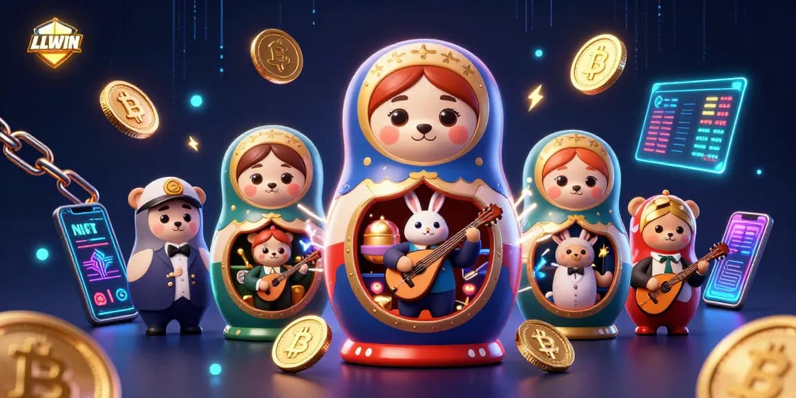 Players experience LLWIN's exhilarating casino world with cute dealer bears and crypto elements.
