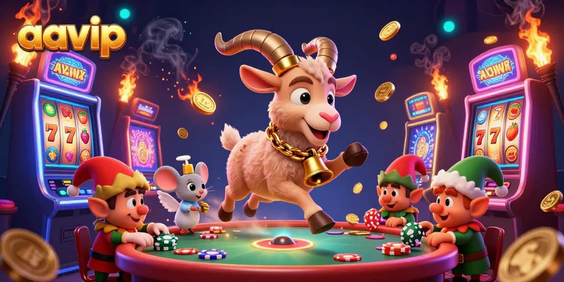 Experience the thrill at aavip casino with Krampus goat, angel mouse, and playful gremlins!