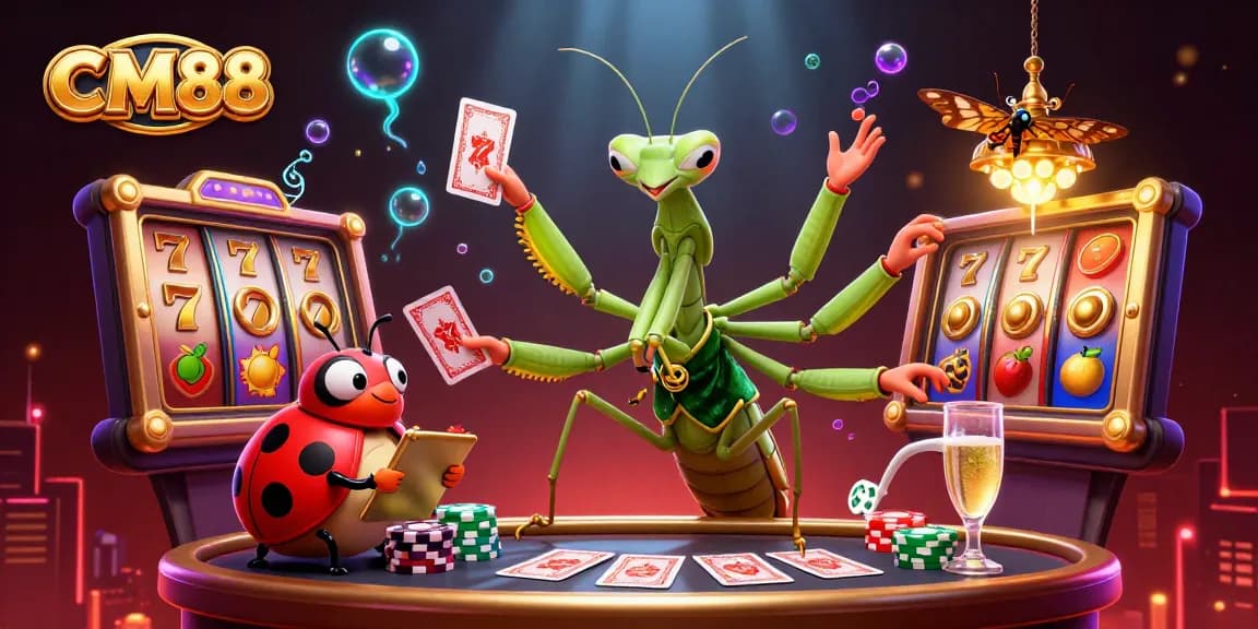 Experience the thrilling CM88 casino with vibrant slots, jackpots, and engaging characters in action.