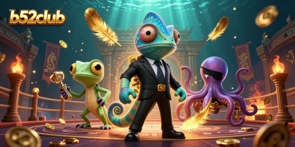 Experience thrilling games at b52club with a dynamic illustration of a casino adventure.