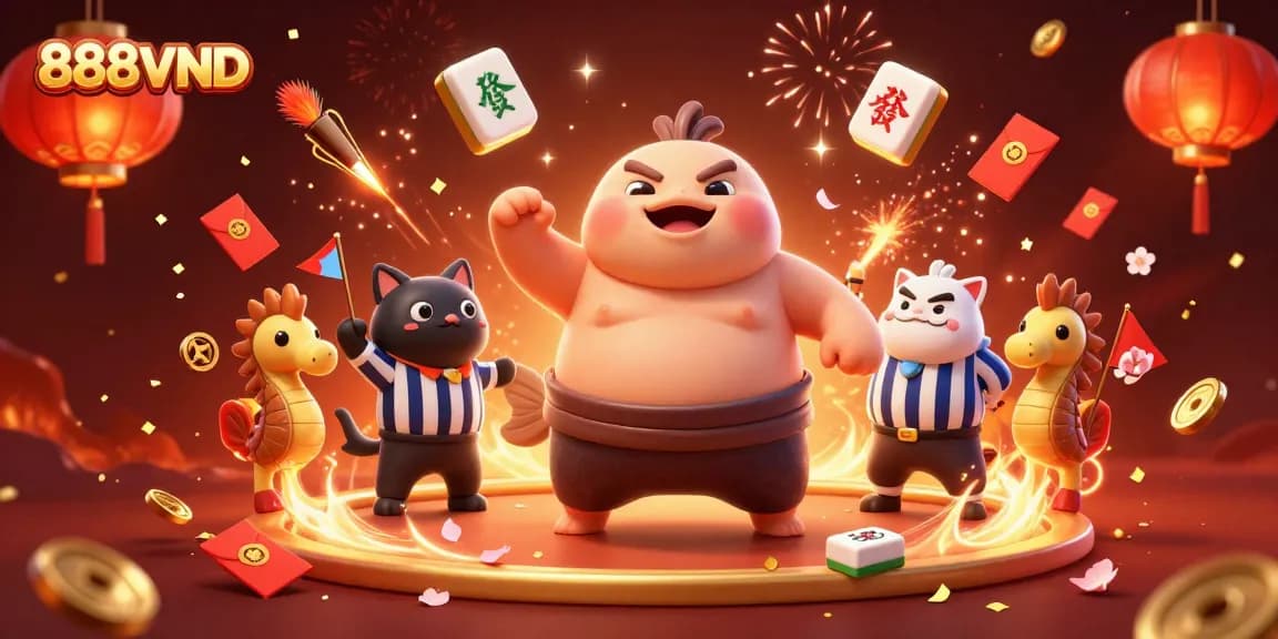 Experience thrilling games at 888VND with vibrant characters showcasing casino fun