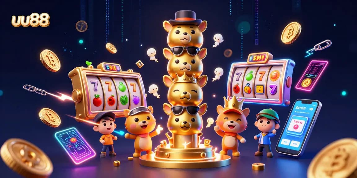 Experience exciting gameplay with uu88’s colorful totem design alongside vibrant slot elements.