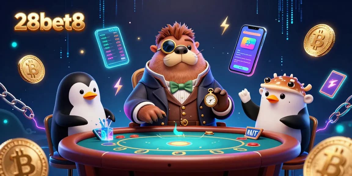 Experience thrilling poker action with the jolly walrus at the underwater casino, 28bet8.