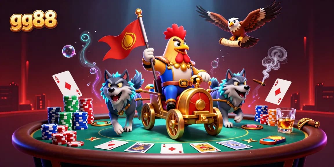 Engage with thrilling poker dynamics at gg88 in a rich 3D casino scene.