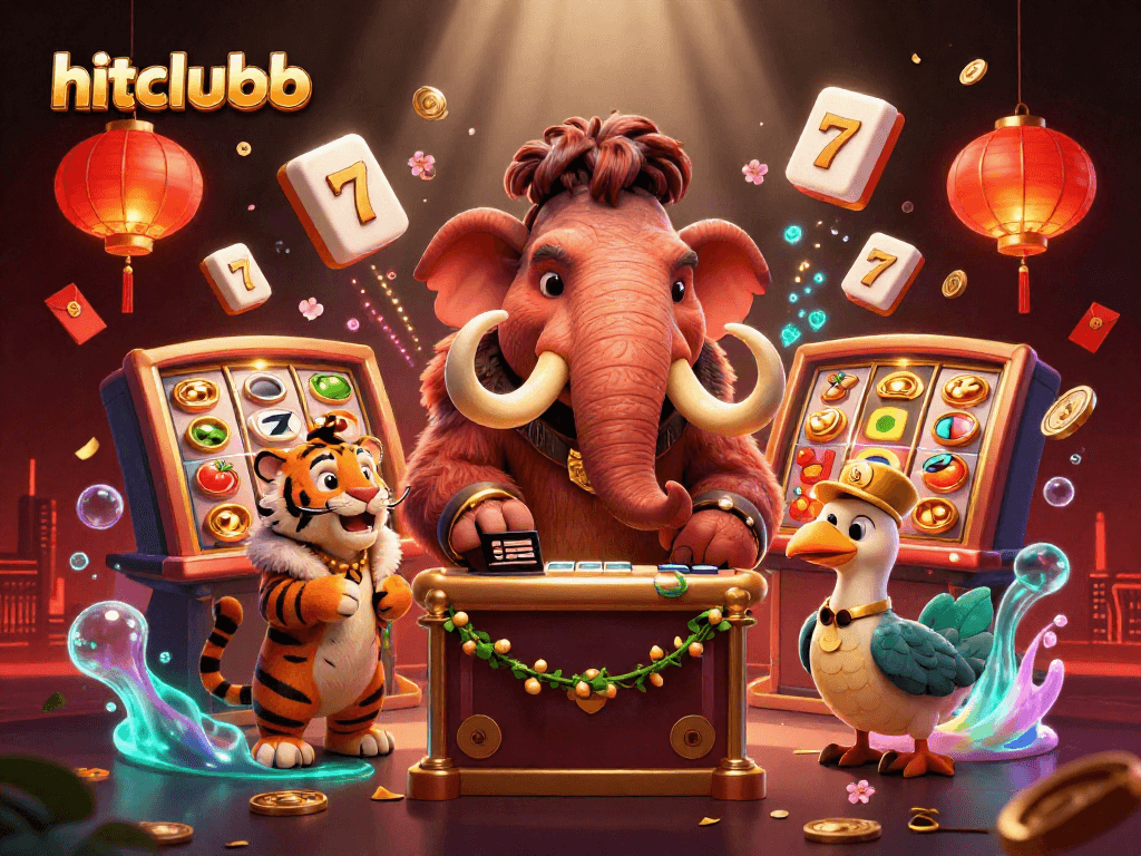 Check IDs with confidence at hitclubb, featuring vibrant casino characters and lively slot game elements.