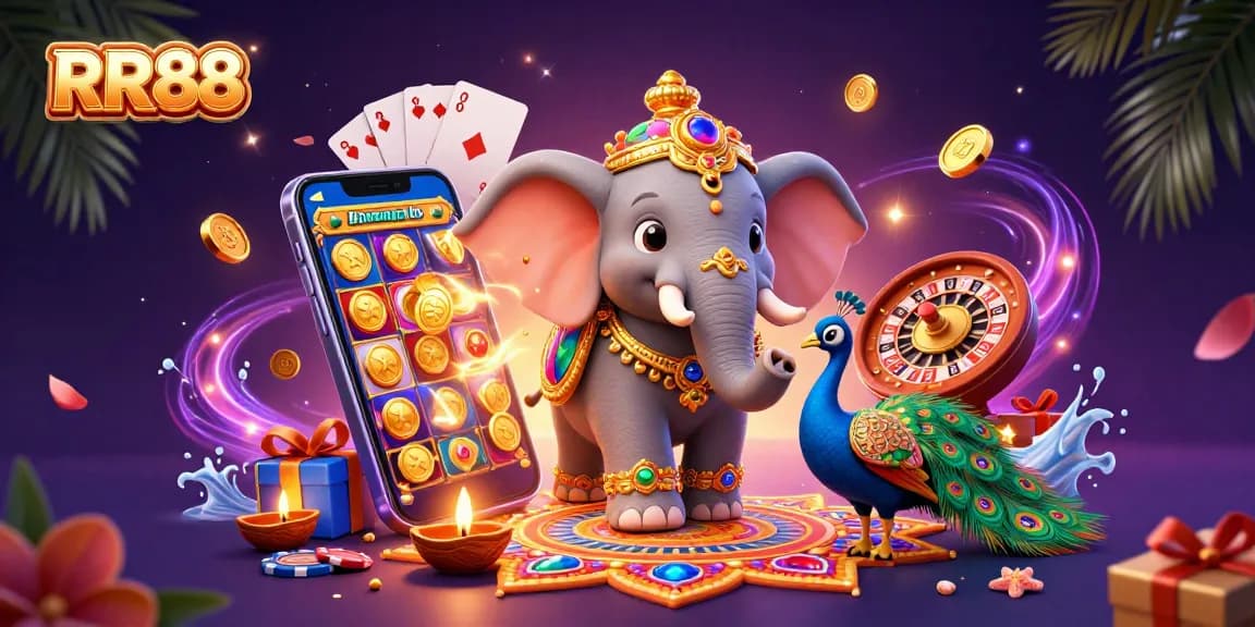 Experience the thrill of RR88 casino gaming with vibrant characters and dynamic slot action.