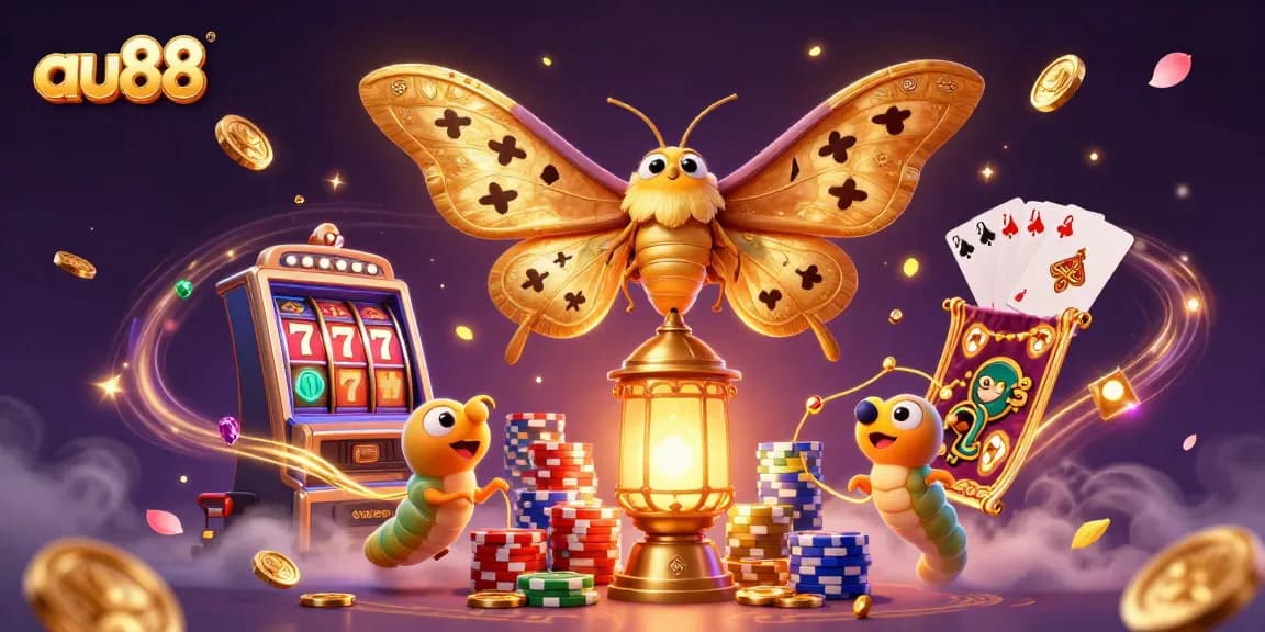 Spin the reels with au88's captivating 3D illustration of vibrant casino action.