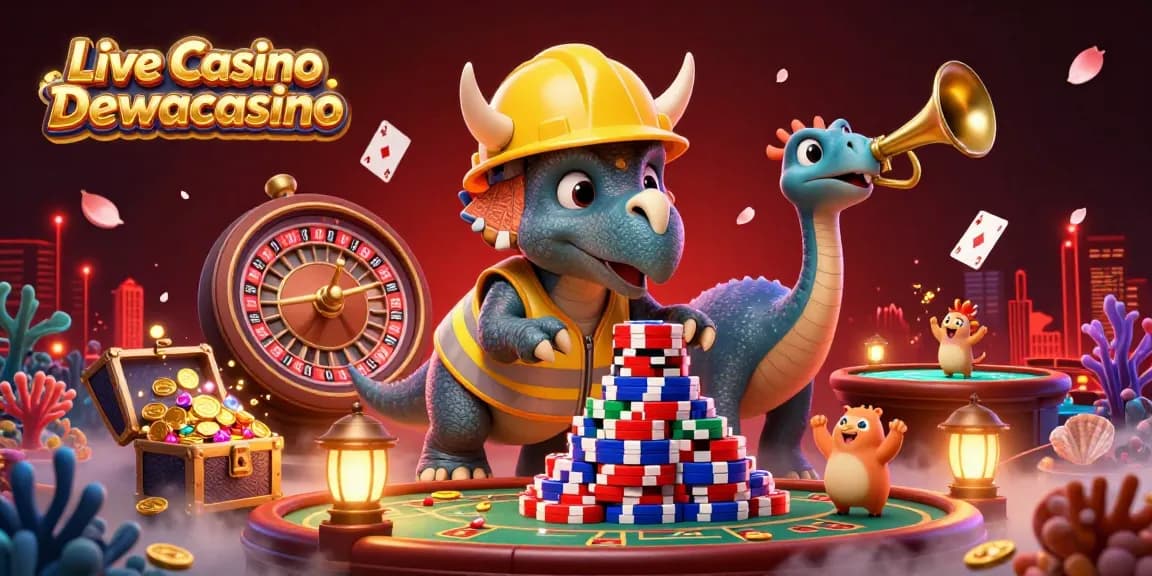 Experience the excitement of Live Casino Dewacasino with vibrant characters and dynamic gaming elements.