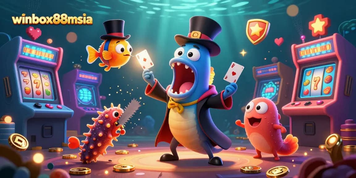 Engage in magical gaming experiences with winbox88msia's vibrant online casino action featuring unique characters.