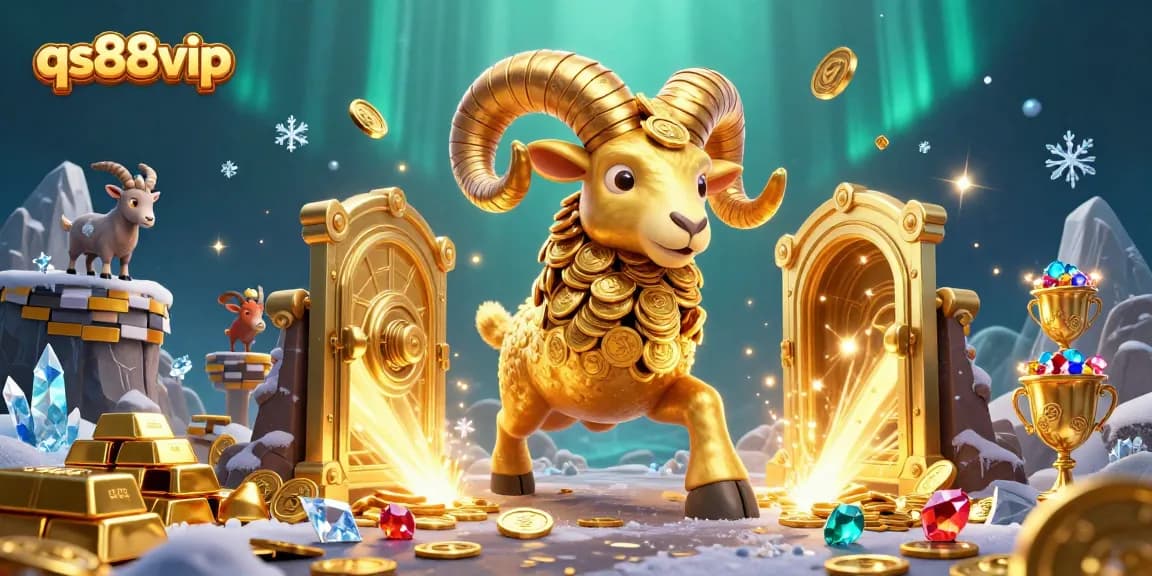 Engage in the thrilling action of qs88vip with golden rams charging through a treasure vault