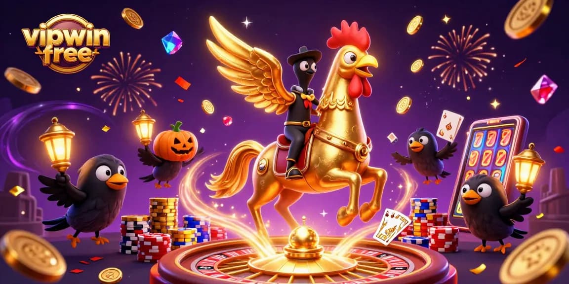 Players win big at vipwin free casino with golden rooster and sparkling games.