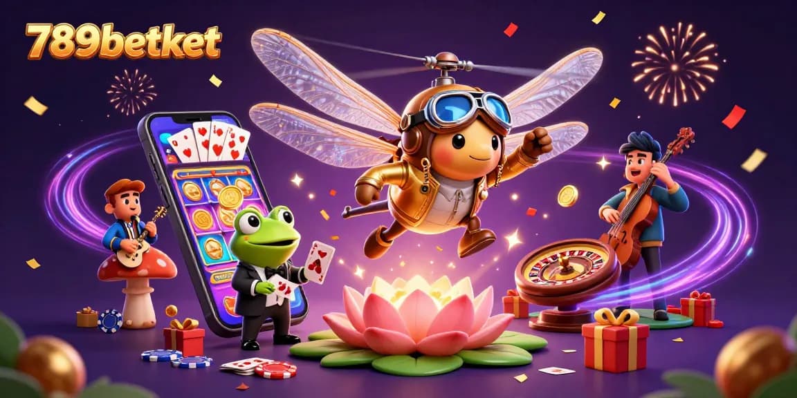 Experience vibrant gaming at 789betket with a thrilling casino scene featuring card games.