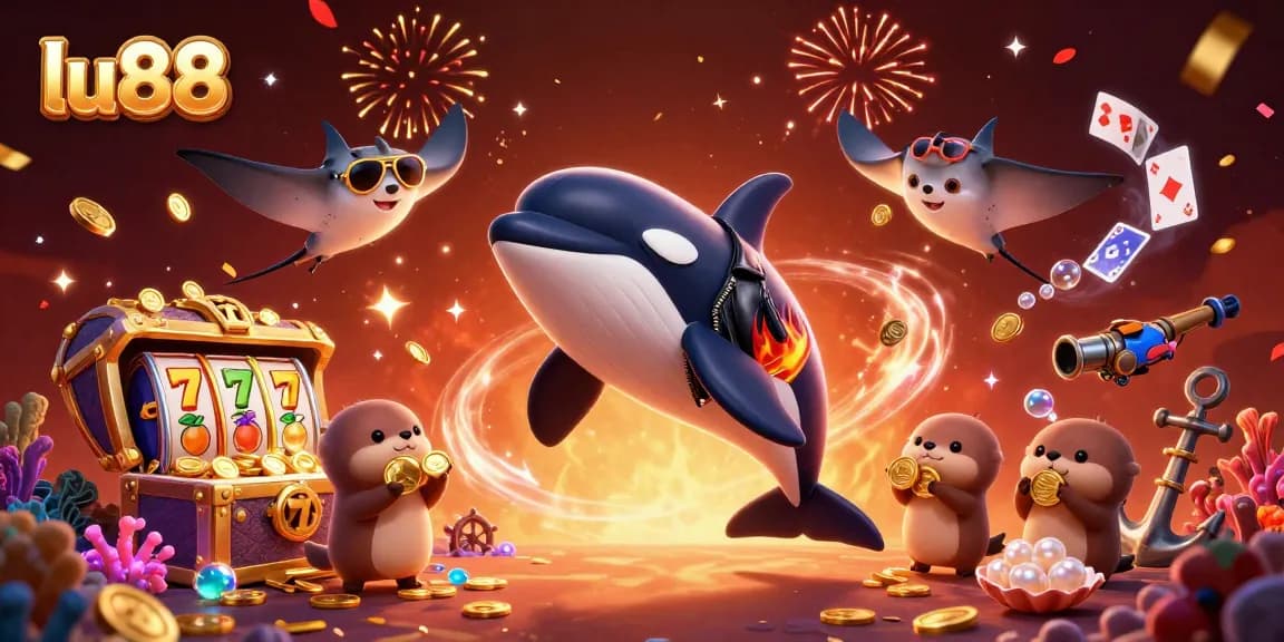 Experience exciting gameplay with lu88's vibrant underwater casino theme featuring dynamic characters and treasures.