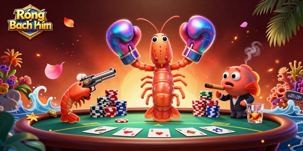 Engage in thrilling action with Rồng Bạch Kim's colorful poker scene and dynamic characters.