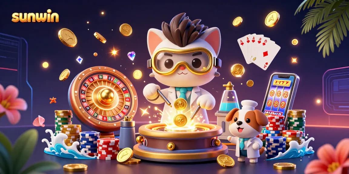 Join the fun at Sunwin with rolling golden coins and dynamic gaming action!