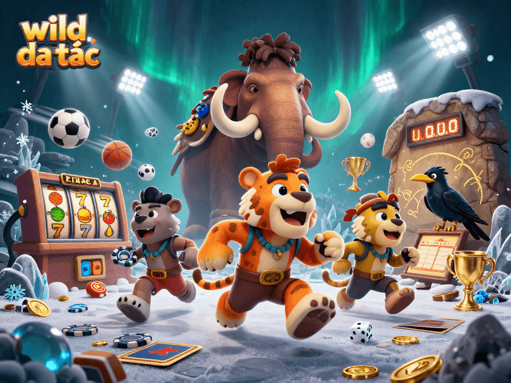 Engage in the wild đạo tặc adventure with vibrant casino elements, flying sports balls, and treasure features.