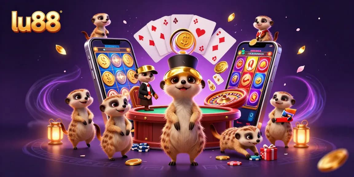 Experience thrilling gameplay at lu88, where meerkats run a vibrant casino featuring diverse games and action.