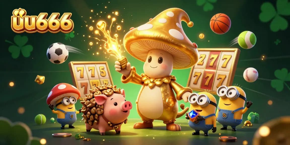 Experience thrilling jackpots with uu666's golden wizard, dynamic game elements, and rich casino imagery.