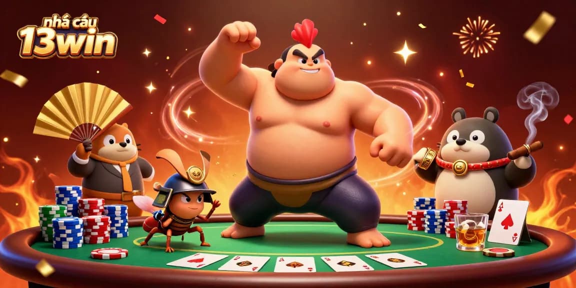 Experience thrilling online gaming with nhà cái 13win in vibrant 3D casino atmosphere featuring poker.