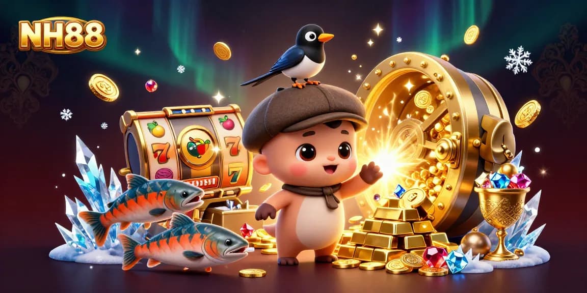 Engage with NH88's thrilling online casino adventure featuring captivating characters and jackpot excitement.