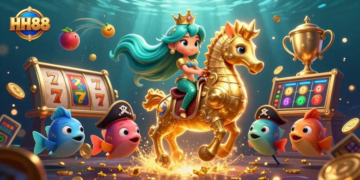 Experience thrilling wins at HH88 with vibrant games and colorful characters, capturing the casino excitement.