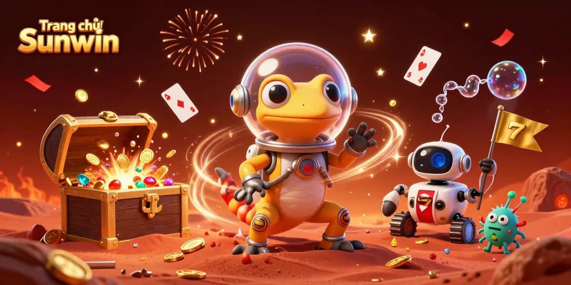 Play and win at Trang chủ Sunwin in this vibrant, action-packed casino illustration.
