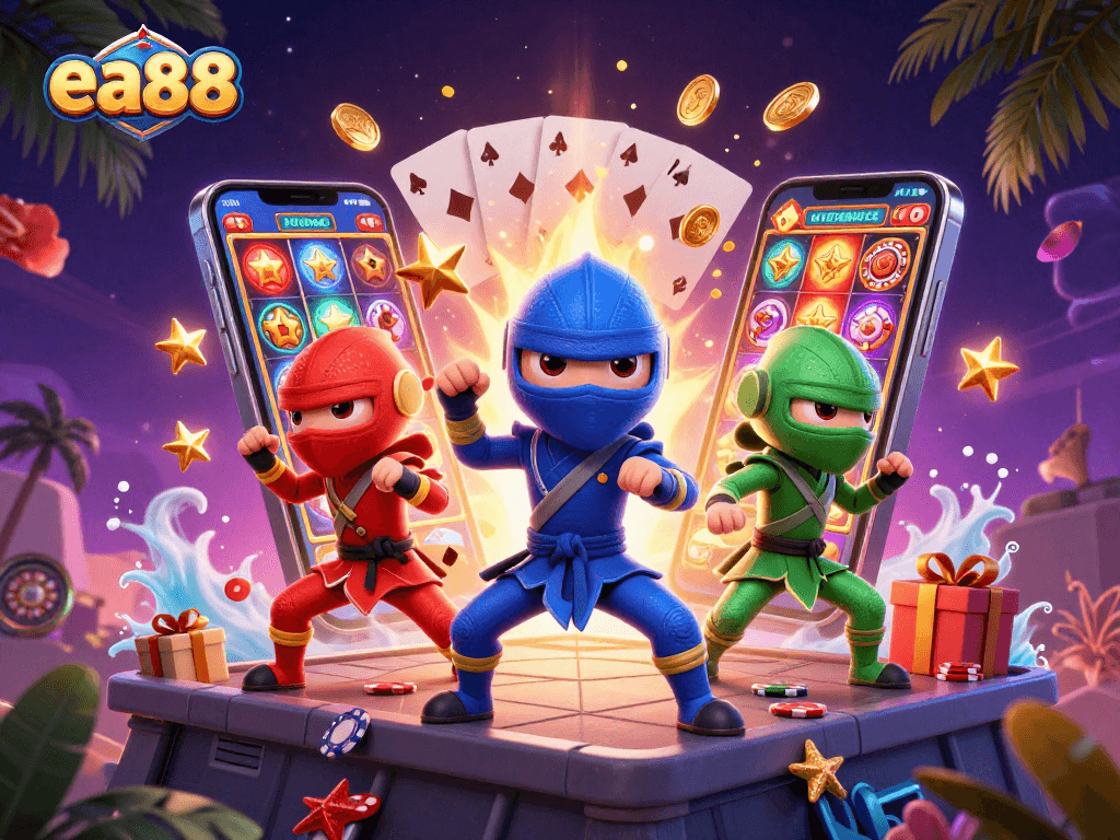 ea88 chameleons perform martial arts with casino elements like slots and roulette
