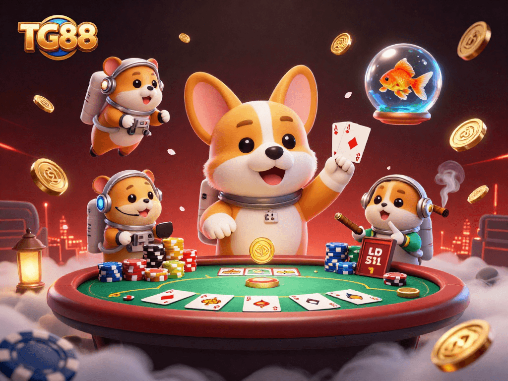 Experience thrilling gambling adventures with TG88 at a dynamic space station casino.