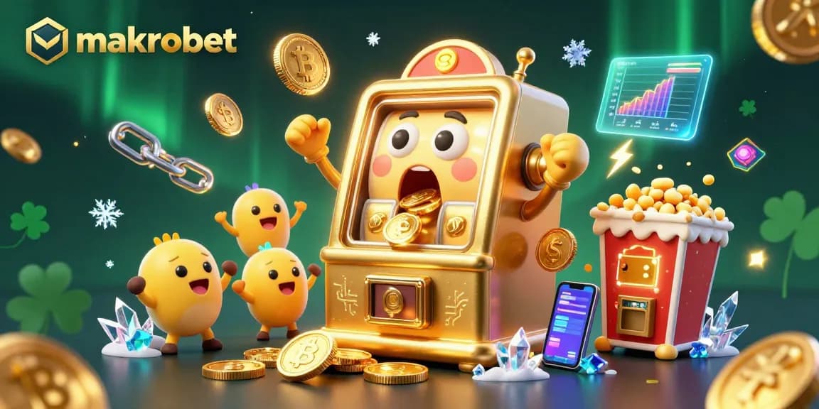 Makrobet ile kazanç fırsatlarını artıran 3D slot makinesi ve neşeli yardımcılardan oluşan canlı sahne.