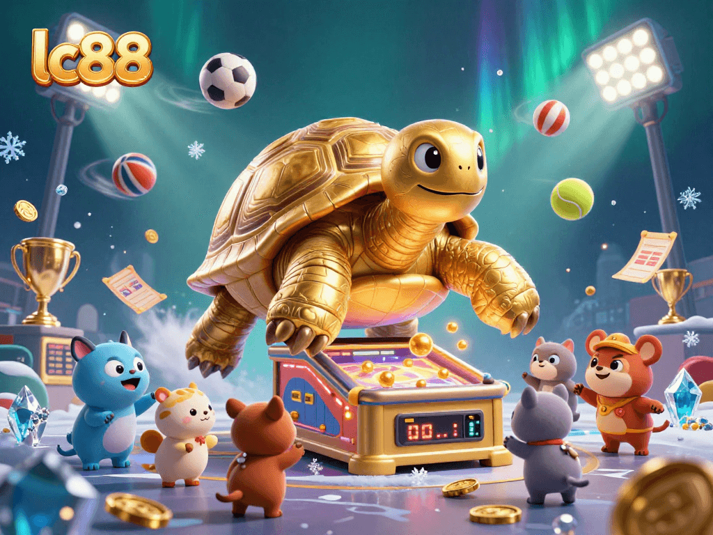 Experience exciting gameplay at lc88 with a golden tortoise pinball machine and dynamic sports elements.