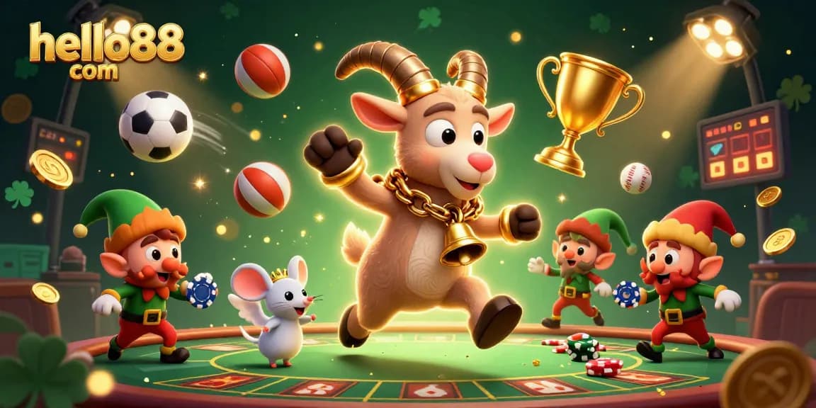 Experience the thrill of hello88 com as lively characters reign in a colorful casino scene filled with dynamic gaming elements.